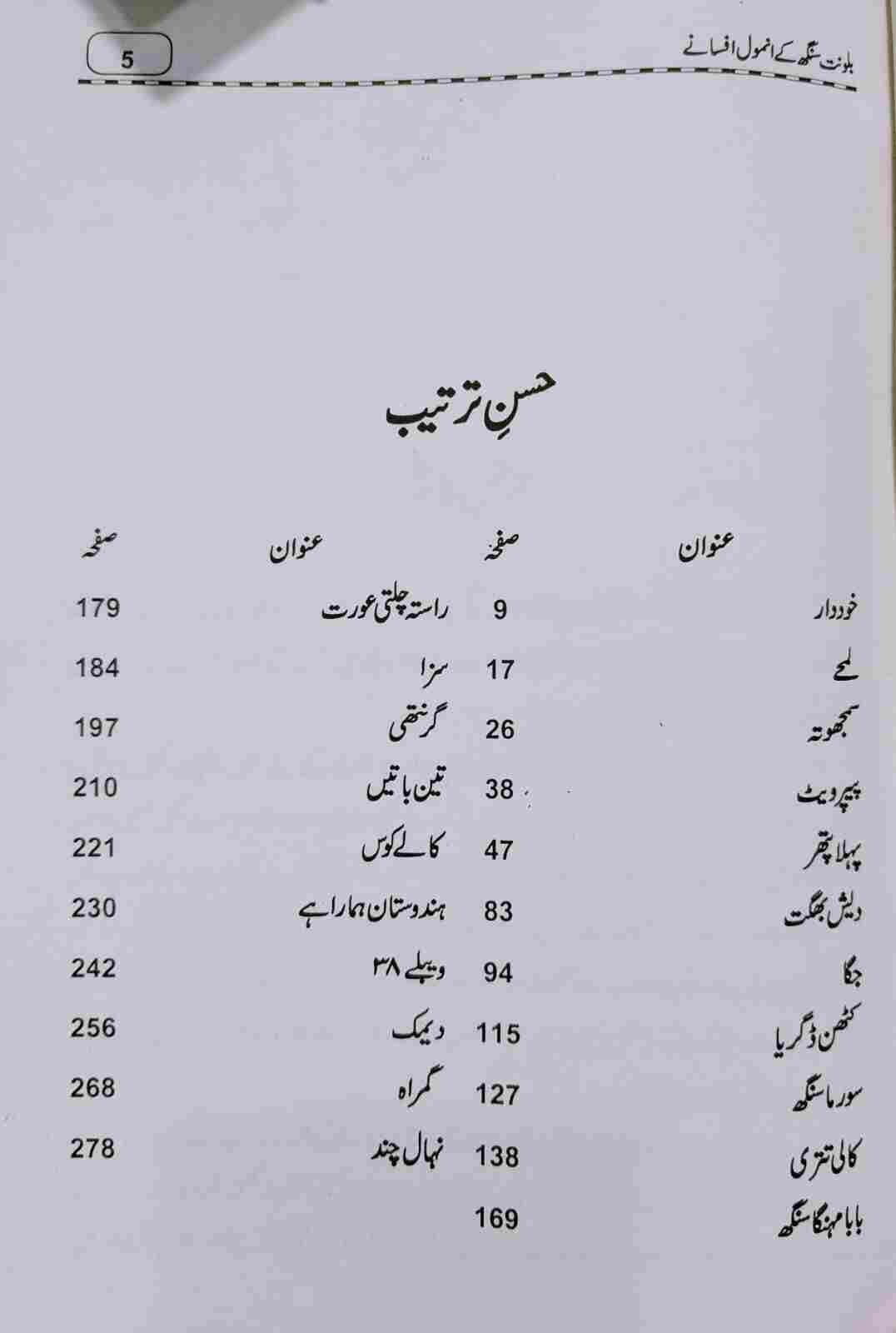 Balvant Singh Ky Anmol Afsany بلونت سنگھ کے انمول افسانے